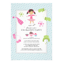 Ice Skating Birthday Party Invitations