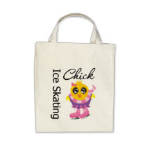 Ice Skating Chick Canvas Bag