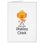 Ice Skating Chick Greeting Card