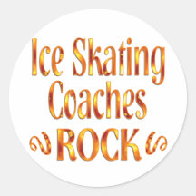Ice Skating Coaches Rock Sticker