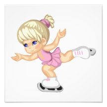 Ice Skating Girl Photographic Print