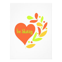Ice Skating Heart Custom Invite