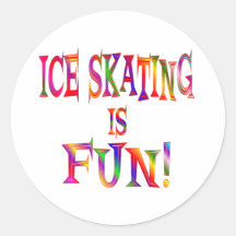 Ice Skating is Fun Stickers