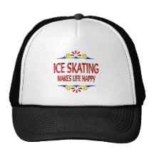 Ice Skating Makes Life Happy Hats