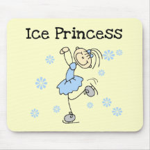 Ice Skating Princess Tshirts and Gifts Mousepad