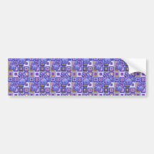 Icecream Bunny Pattern Bumper Sticker