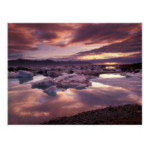 Iceland, Jokulsarlon Lagoon, Landscape Postcards