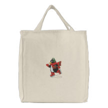 Iceskating Penguin Tote Bag