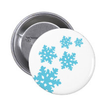 icey Snowflakes blue Button