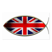 Ichthus - British Flag Business Card Template