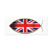 Ichthus - British Flag Canvas Print