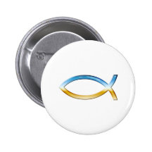 Ichthus - Christian Fish Symbol  Sky & Ground Buttons
