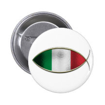 Ichthus - Italian Flag Pinback Buttons
