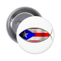 Ichthus - Puerto Rican Flag Pinback Buttons