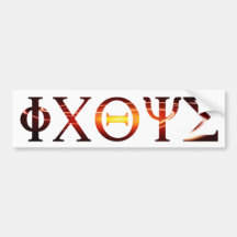 ICHTUS Grec 1 Lumière Bumper Stickers