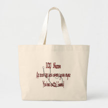 ICU Nurse "Open Eyes You're Outt'a Here" Tote Bag