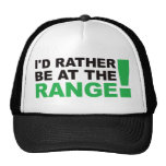 Id Rather Be At The Range - Green Mesh Hat