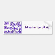 I'd rather be biking bumper stickers