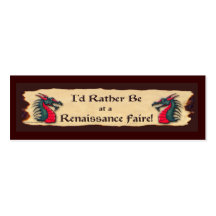 I'd rather be Faire Dragon Business Card Template