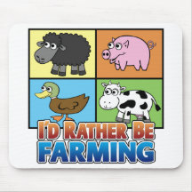I'd Rather be Farming! (Virtual Farming) Mouse Pads