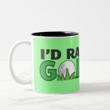 Id Rather Be Golfing Playing Golf Putt Hole In One Coffee Mugs