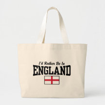 I'd Rather Be In England Tote Bags