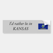 I'd rather be in KANSAS Bumper Sticker