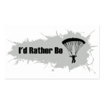 I'd Rather Be Parachuting Business Card Templates