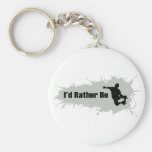 I'd Rather Be Skateboarding Keychain