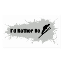 I'd Rather Be Skiing Business Card
