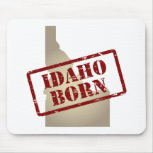 Idaho Born - Stamp on Map Mousepads