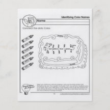 Identifying Color Names Worksheets Flyer
