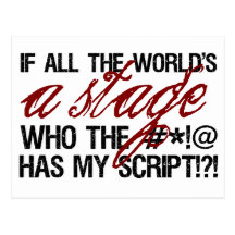 If all the world's a stage ... postcard