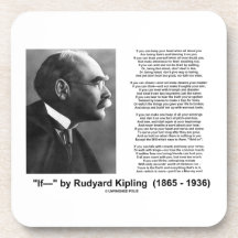 If- by Rudyard Kipling Motivational Advice Poem Drink Coaster