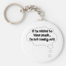 If I'm Related To These People, I'm Not Coming Out Key Chain