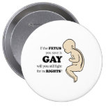 If the foetus you save is gay pinback buttons