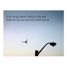 If the sun goes down I shall fly to the moon Post Cards