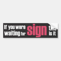 If you were... slogan pink and black Br Sticker Bumper Sticker