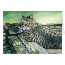 "Ike" cat portrait card
