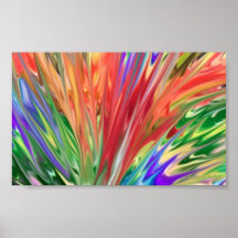 Ikebana on Stained Glass Poster