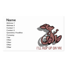 I'll Hop Up On Ya Business Card Template