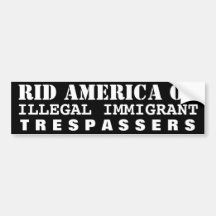 Illegal Trespassing Bumper Stickers