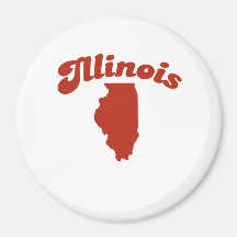 ILLINOIS Red State Magnets