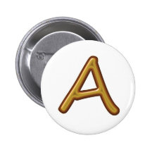 Illuminated Engraved 3D Alphabets A B C D E Pin