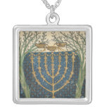 Illumination of a menorah, from pendants
