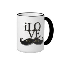 ILOVE MY iPAD MUSTACHE Coffee Mugs