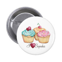 ILoveCupcakes Pinback Buttons