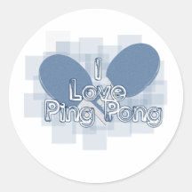 ILovePingPong Faded Blue Paddles Stickers
