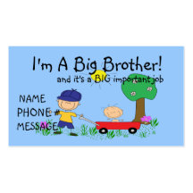 I'm A Big Brother Calling Card Business Cards