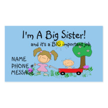 I'm  A BIG Sister Calling Card Business Card